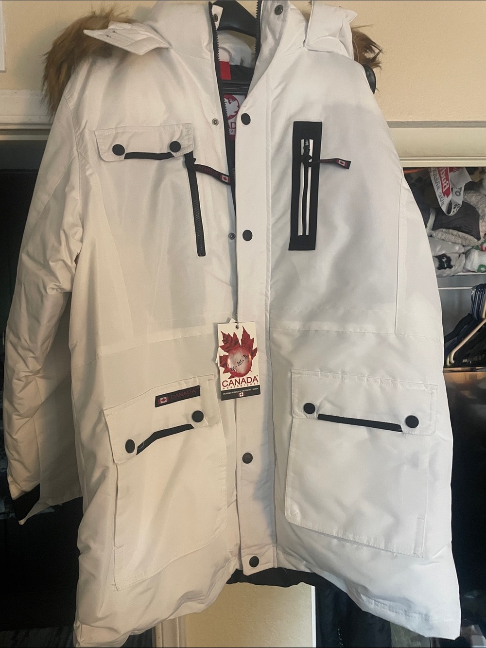 Canada weathergear White Men's Winter Parka Jacket